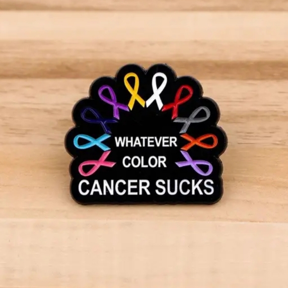 Jewelry - 2$ Add On⭐ Whatever Color Cancer Sucks Pin